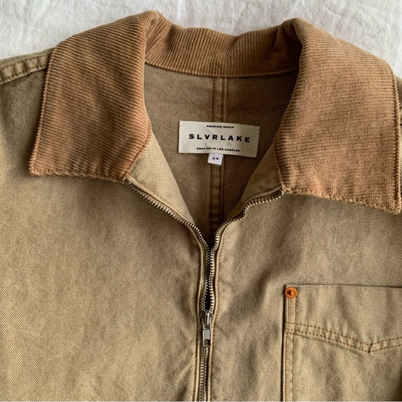 Slvrlake Casey Worker Chore Corduroy Collar Jacket Sierra Madre Tan Beige - Picture 3 of 8